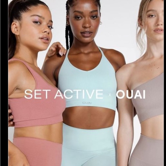 OUAI x Set Active seamless running yoga womans ribbed Melrose place Leggings - Picture 8 of 9